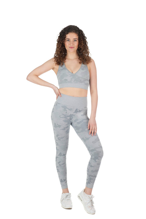 Sport Bra Camo Light Grey