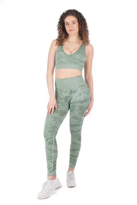 Sport Bra Camo Army Green GYMFIT 